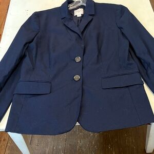 J. Crew Navy Blazer with Button Closure